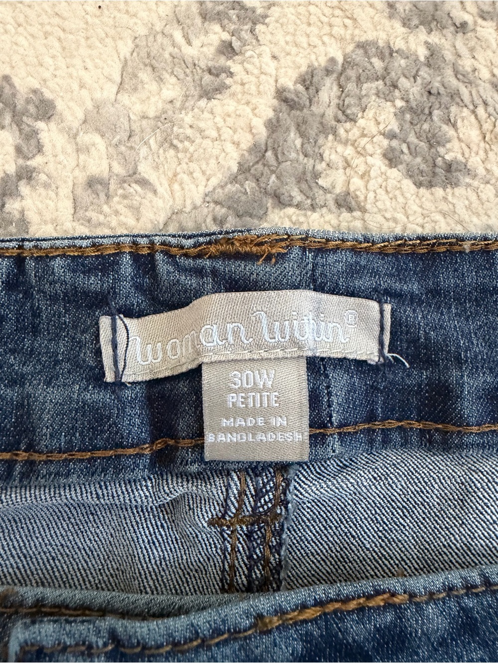 Woman Within Blue Denim Petite Jeans